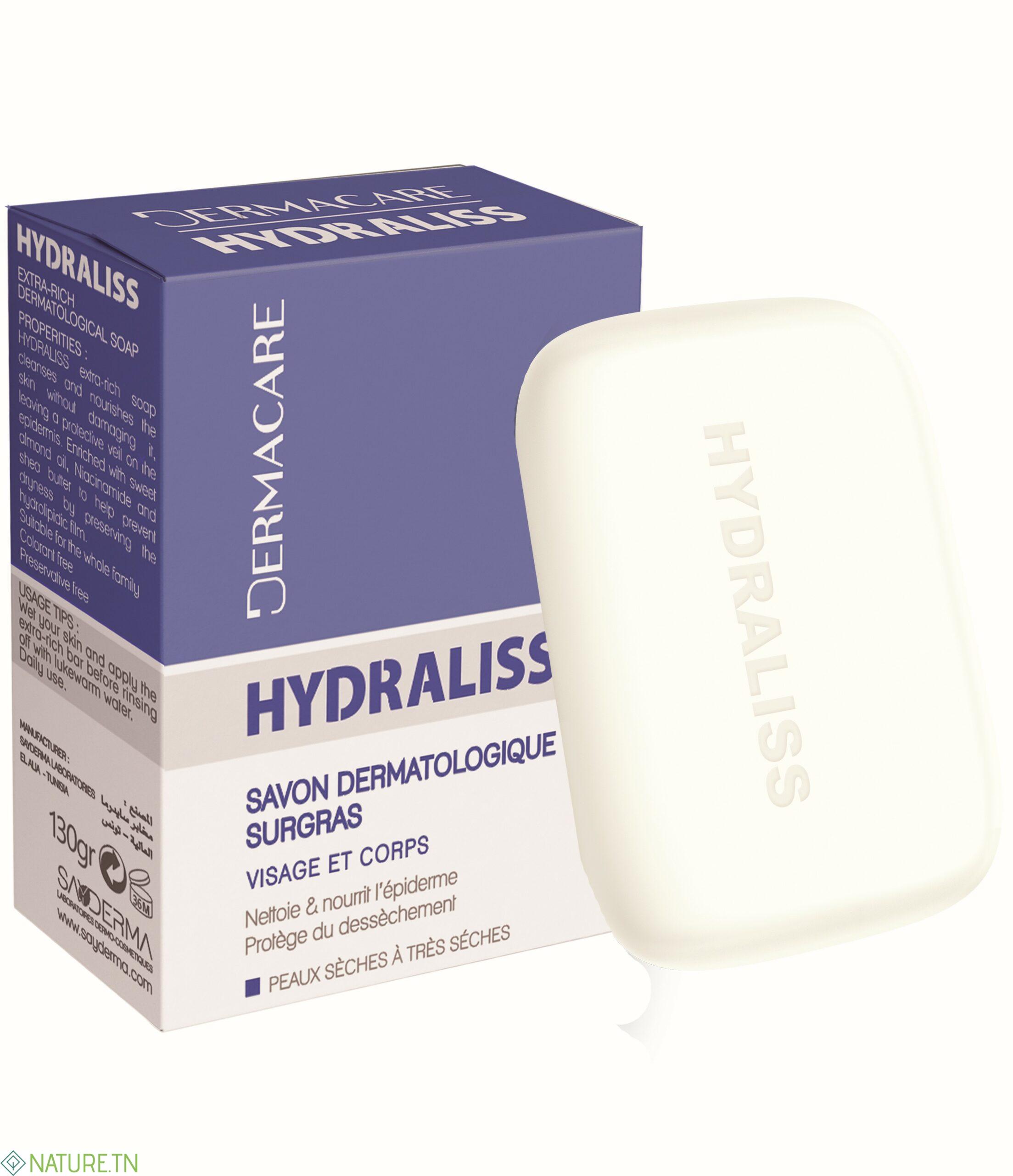 DERMACARE SAVON DERMATOLOGIQUE SURGRAS HYDRALISS 130 GR 1 DERMACARE SAVON DERMATOLOGIQUE SURGRAS HYDRALISS 130 GR 1