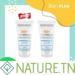 DERMEDIC SUNBRELLA FLUIDE ULTRA LEGER SPF50+ PEAUX MIXTES A GRASSES 40ML (2EME OFFERT)