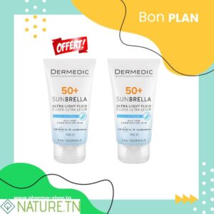DERMEDIC SUNBRELLA FLUIDE ULTRA LEGER SPF50+ PEAUX MIXTES A GRASSES 40ML (2EME OFFERT)