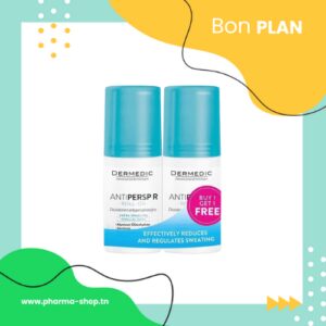 DUO DERMEDIC DEODORANT ANTI TRANSPIRANT 60ML (2EME OFFERT)
