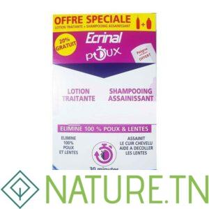 ECRINAL PACK ANTI POUX LOTION+SHAMPOOING (PEIGNE OFFERT)