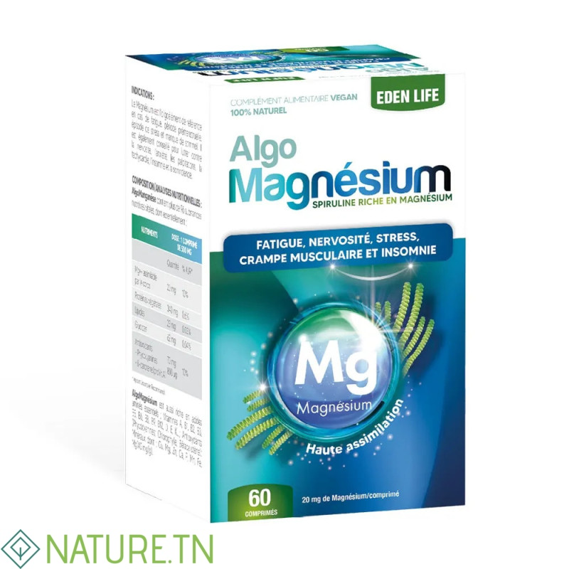 EDEN LIFE ALGO MAGNESIUM 60 COMPRIMES 2 EDEN LIFE ALGO MAGNESIUM 60 COMPRIMES 2