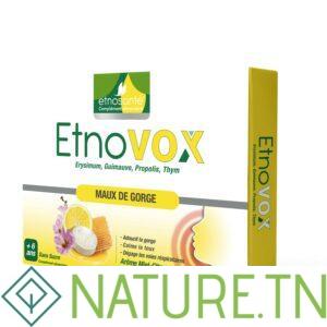ETNOVOX MAUX DE GORGE MIEL CITRON 16 COMPRIMES