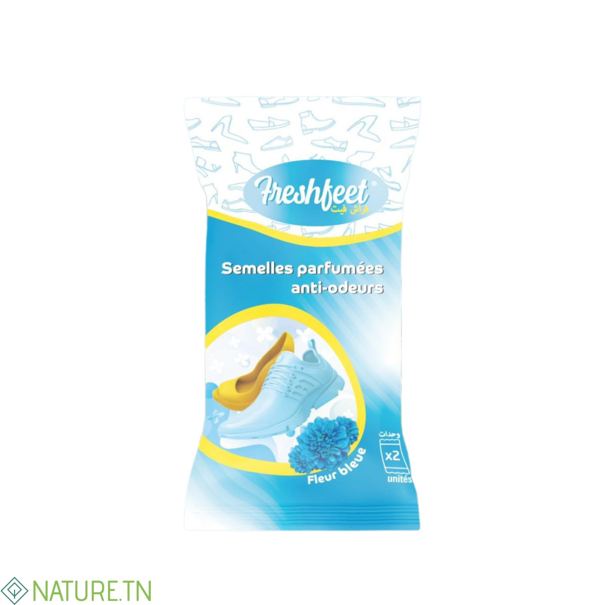 FRESHFEET SEMELLES PARFUMEES ANTI ODEURS FLEUR BLEUE 2 UNITES 1 FRESHFEET SEMELLES PARFUMEES ANTI ODEURS FLEUR BLEUE 2 UNITES 1