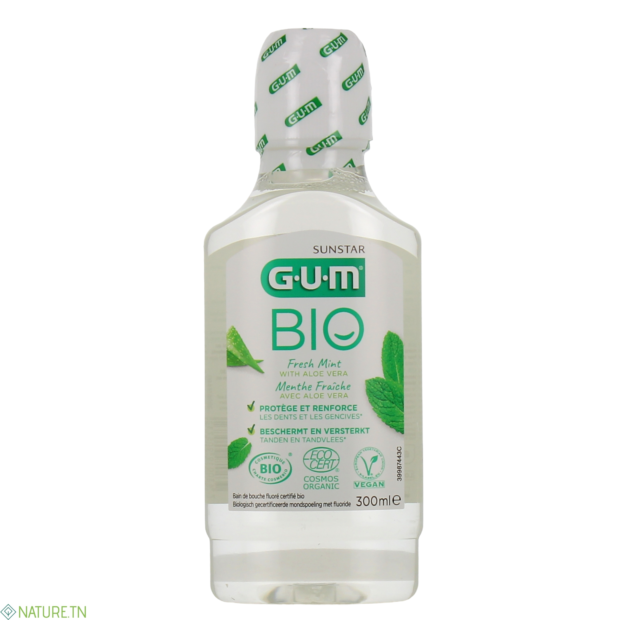 GUM BIO BAIN DE BOUCHE MENTHE FRAICHE AVEC ALOE VERA 300ML 1 GUM BIO BAIN DE BOUCHE MENTHE FRAICHE AVEC ALOE VERA 300ML 1