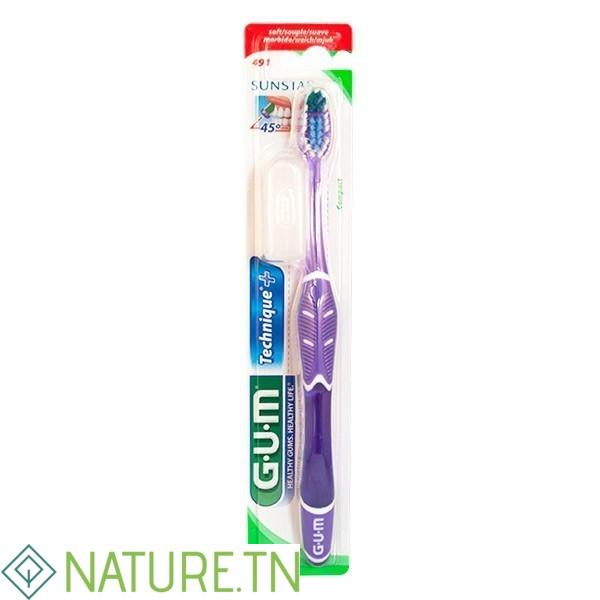 GUM BROSSE A DENTS TECHNIQUE COMPACT SOUPLE (491) 1 GUM BROSSE A DENTS TECHNIQUE COMPACT SOUPLE (491) 1