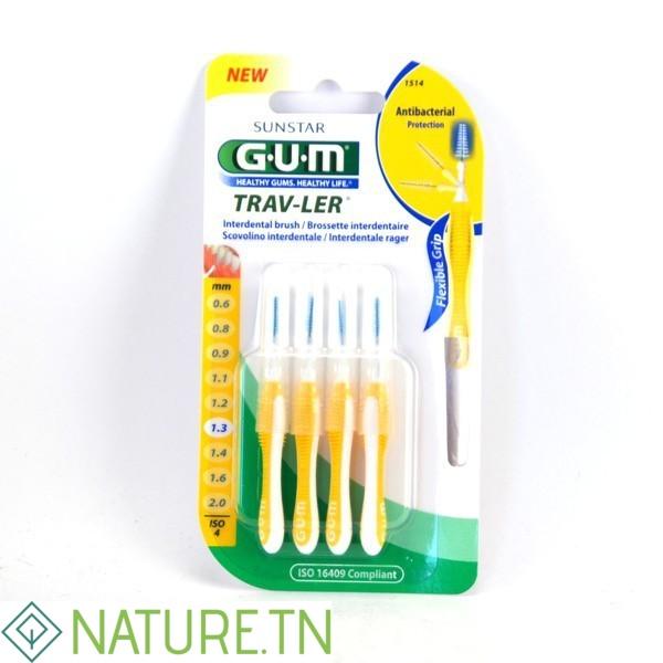GUM BROSSETTES TRAVELER EXTRAFINE CONIQUE BTE DE 4 (1514) 3 GUM BROSSETTES TRAVELER EXTRAFINE CONIQUE BTE DE 4 (1514)