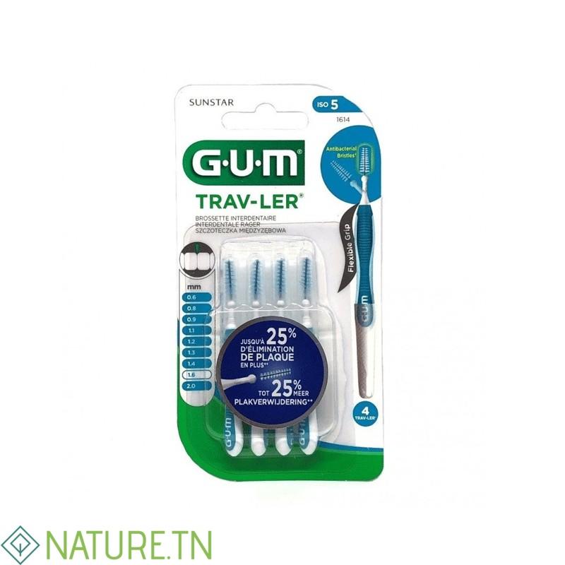 GUM BROSSETTES TRAVELER FINE CONIQUE BTE DE 4 (1614) 3 GUM BROSSETTES TRAVELER FINE CONIQUE BTE DE 4 (1614)