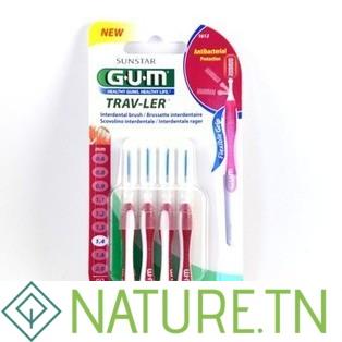 GUM BROSSETTES TRAVELER FINE CYLINDRIQUE B/4 (1612) 3 GUM BROSSETTES TRAVELER FINE CYLINDRIQUE B/4 (1612)