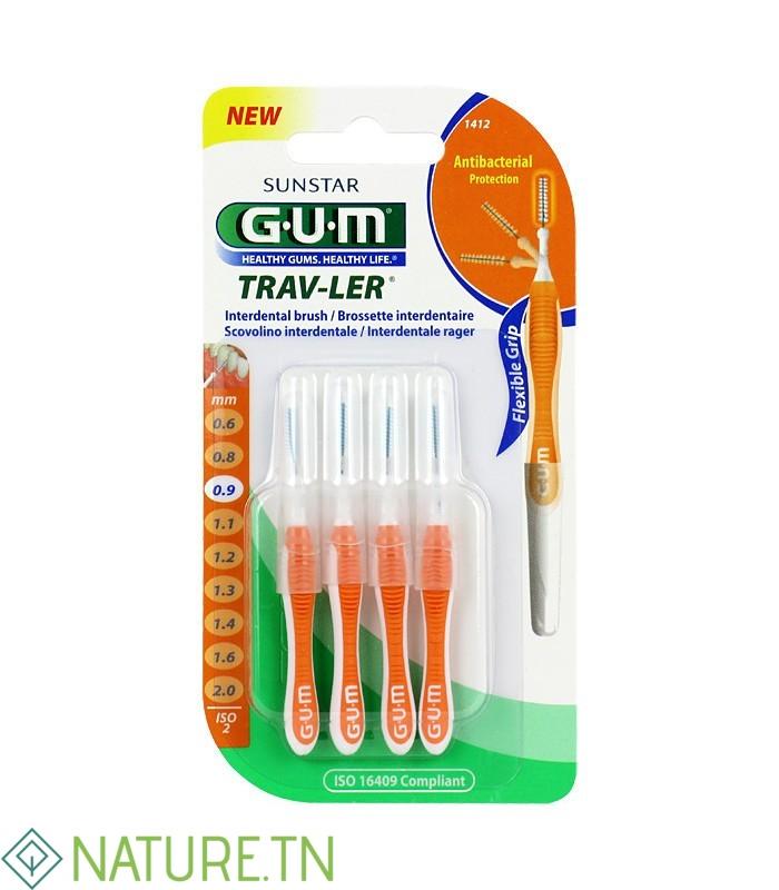 GUM BROSSETTES TRAVELER ULTRAFINE CYLINDRIQUE B/4 (1412) 3 GUM BROSSETTES TRAVELER ULTRAFINE CYLINDRIQUE B/4 (1412)