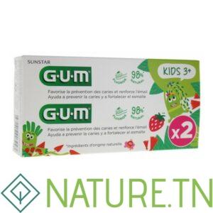 GUM DENTIFRICE KIDS 3 ANS+ LOT DE 2*50ML