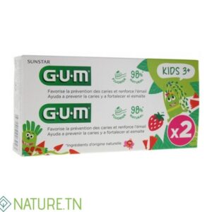 GUM DENTIFRICE KIDS 3 ANS+ LOT DE 2*50ML