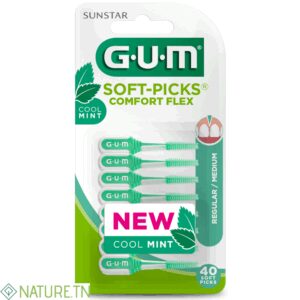 GUM SOFT PICKS COMFORT FLEX 670 MEDIUM 40 UNITÉS