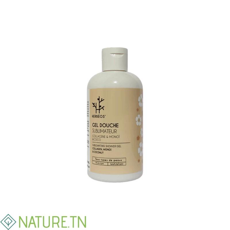 HERBEOS GEL DOUCHE SUBLIMATEUR COLLAGENE ET MONOI 250 ML 1 HERBEOS GEL DOUCHE SUBLIMATEUR COLLAGENE ET MONOI 250 ML 1