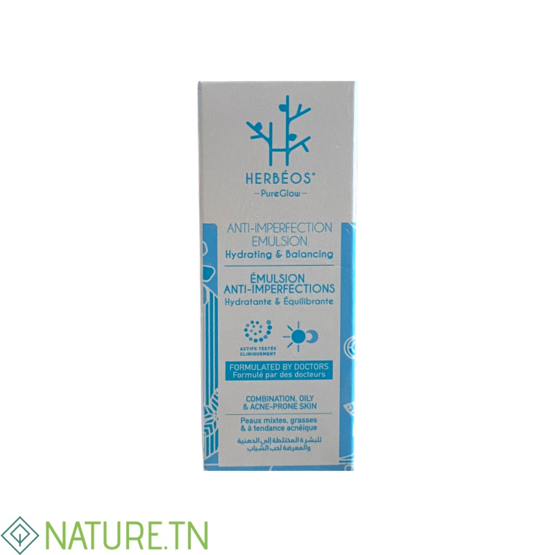 HERBEOS PURE GLOW EMULISION HYDRATANTE ANTI IMPERFECTIONS 40ML 1 HERBEOS PURE GLOW EMULISION HYDRATANTE ANTI IMPERFECTIONS 40ML 1