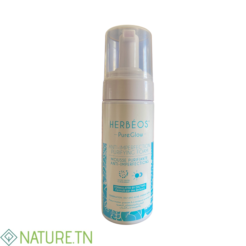 HERBEOS PURE GLOW MOUSSE PURIFIANTE ANTI IMPERFECTIONS 150 ML 3 HERBEOS PURE GLOW MOUSSE PURIFIANTE ANTI IMPERFECTIONS 150 ML