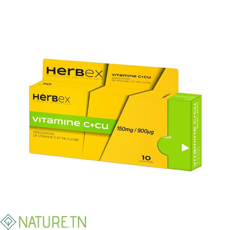 HERBEX VITAMINE C+CU 150MG/90UG 10 COMPRIMES 1 HERBEX VITAMINE C+CU 150MG/90UG 10 COMPRIMES 1