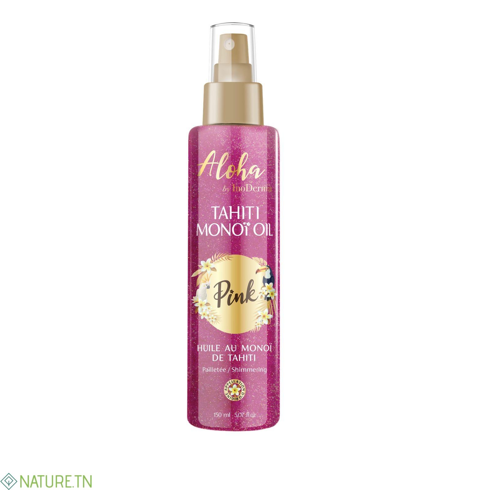 INODERMA ALOHA HUILE AU MONOÏ DE TAHITI PAILLETEE PINK SPRAY 150ML 2 INODERMA ALOHA HUILE AU MONOÏ DE TAHITI PAILLETEE PINK SPRAY 150ML 2
