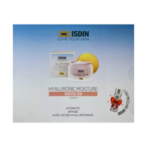 ISDIN COFFRET CREME HYDRATANTE A L’ACIDE HYALURONIQUE PEAUX SENSIBLES 50G+EAU MICELLAIRE 30ML (OFFERT)
