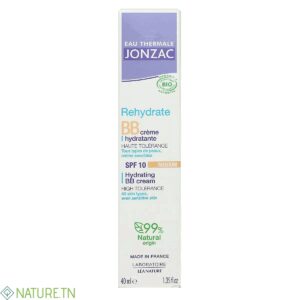 JONZAC BB CREME HYDRATANTE BIO SPF10 TEINTEE MEDIUM 40ML