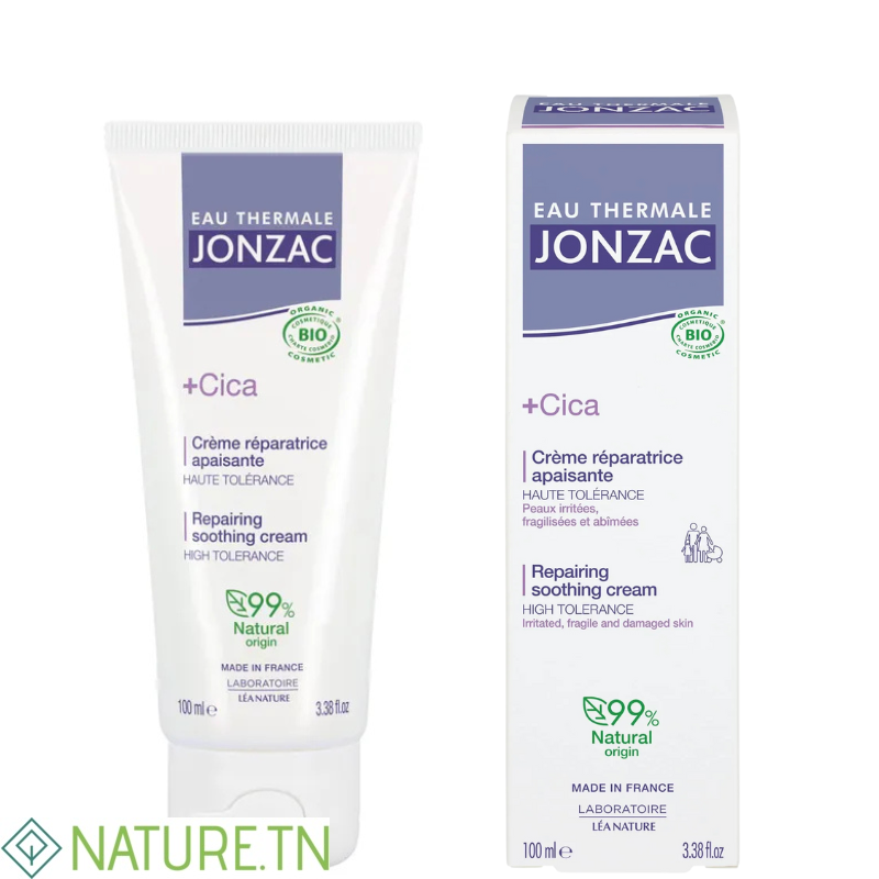 JONZAC CICA+ CREME REPARATRICE APAISANTE BIO VISAGE ET CORPS 100ML 3 JONZAC CICA+ CREME REPARATRICE APAISANTE BIO VISAGE ET CORPS 100ML