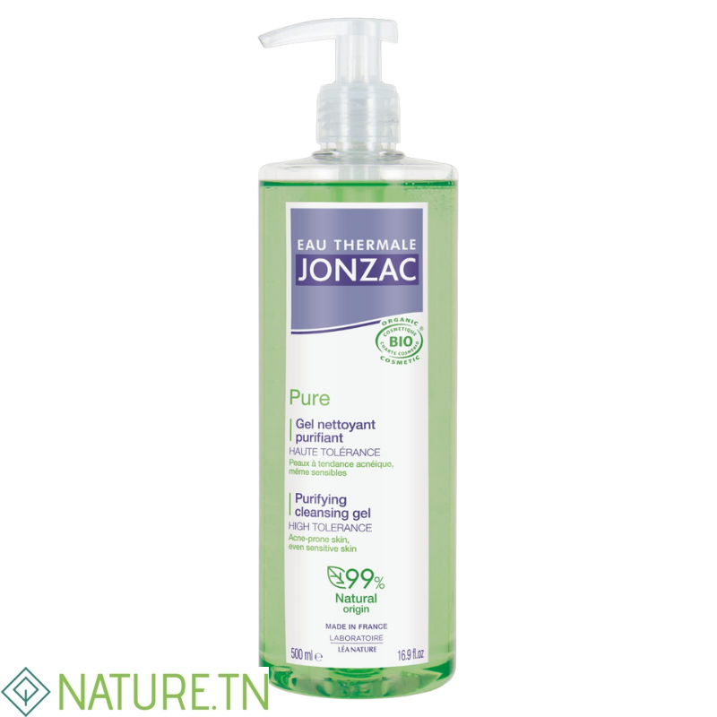 JONZAC PURE GEL NETTOYANT PURIFIANT BIO 500ML 1