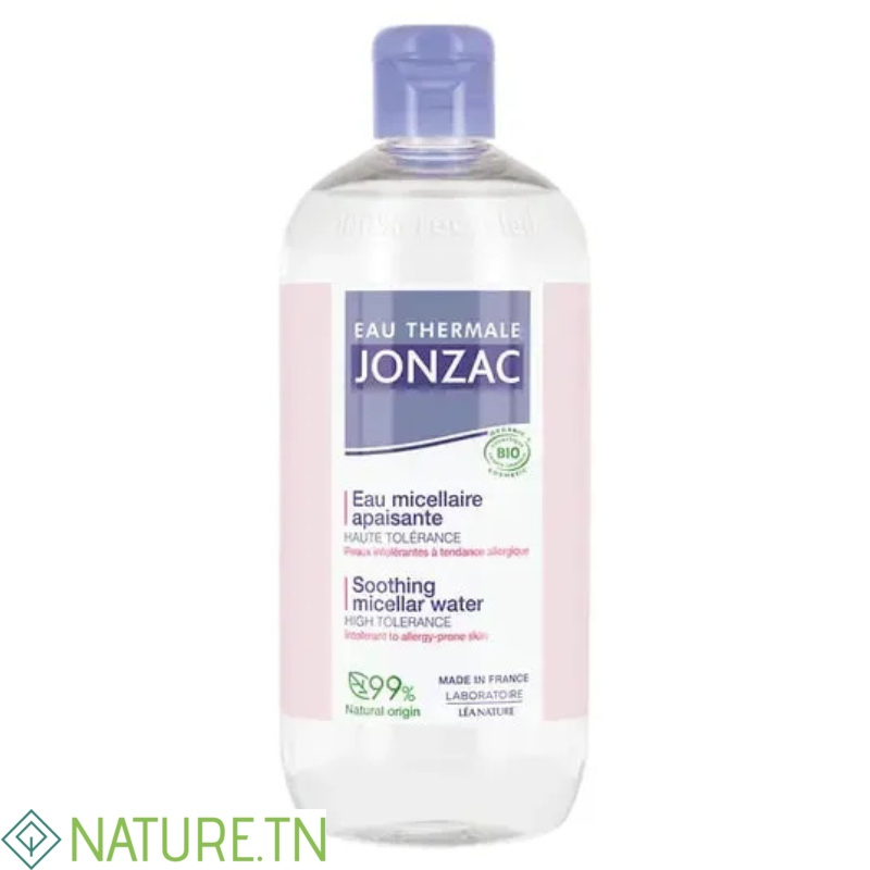JONZAC REACTIVE EAU MICELLAIRE APAISANTE 500ML 3 JONZAC REACTIVE EAU MICELLAIRE APAISANTE 500ML