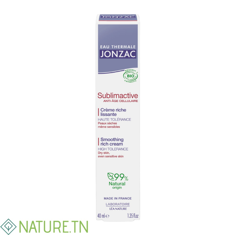 JONZAC SUBLIMACTIVE CREME RICHE LISSANTE ANTI-AGE 40ML 3 JONZAC SUBLIMACTIVE CREME RICHE LISSANTE ANTI-AGE 40ML