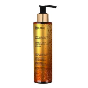 K-REINE LAIT ILLUMINATEUR PAILLETE DORE VISAGE CORPS ET CHEVEUX SPF10 150ML