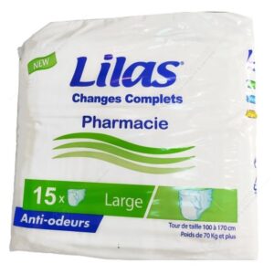 LILAS COUCHES ADULTES CONFORT PROTECT LARGE 15 PIECES
