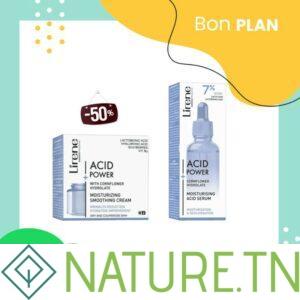 LIRENE ACID POWER SERUM A l’HYDROLAT 30ML+MOISTURIZING SMOOTHING CREAM 50ML(-50%)