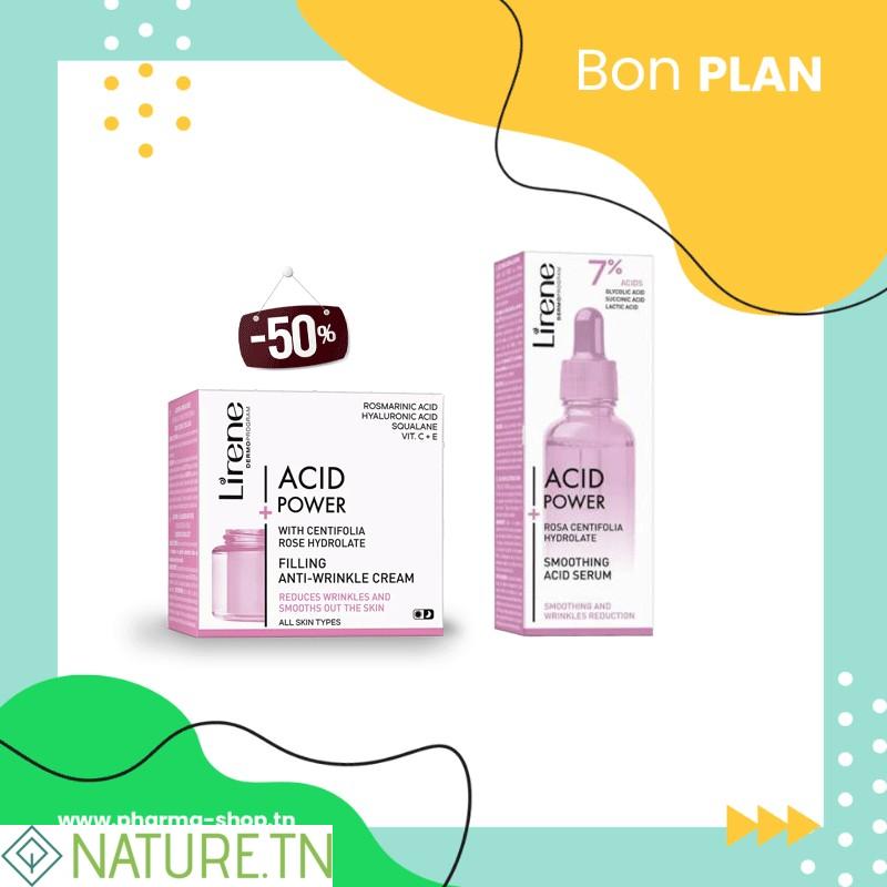 LIRENE ACID POWER SERUM LISSANT 30ML+FILLING ANTI AGE CREAM 50ML(-50%) 1 LIRENE ACID POWER SERUM LISSANT 30ML+FILLING ANTI AGE CREAM 50ML(-50%) 1