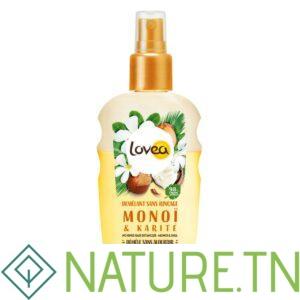 LOVEA DEMELANT SANS RINCAGE MONOI & KARITE CHEVEUX SECS ET ABIMES 150 ML