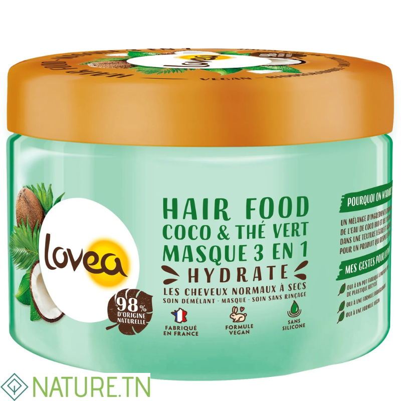 LOVEA HAIR FOOD MASQUE 3EN1 COCO ET THE VERT 390ml 3 LOVEA HAIR FOOD MASQUE 3EN1 COCO ET THE VERT 390ml