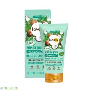 LOVEA SOIN DE JOUR HUILE DE COCO BIO PEAUX NORMALES A MIXTES 50ML