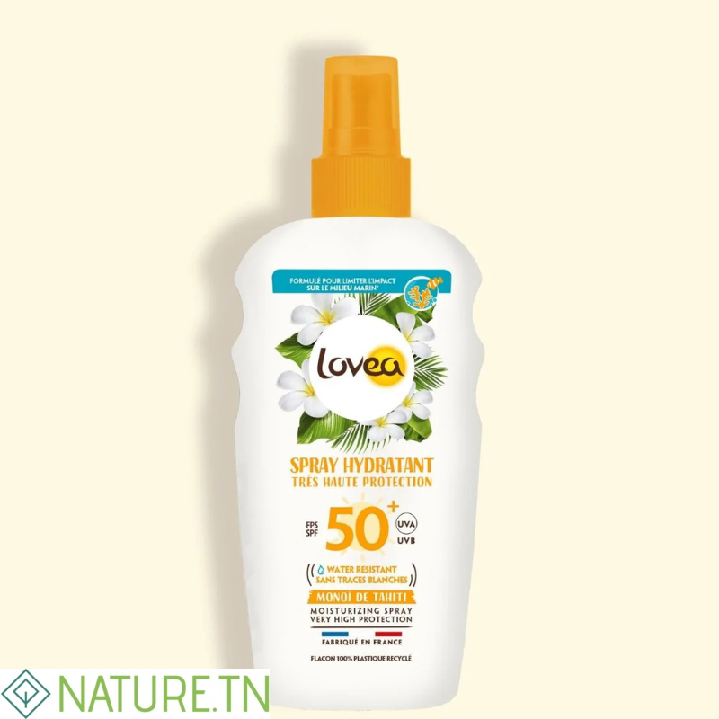 LOVEA SPRAY HYDRATANT MONOI DE TAHITI HAUTE PROTECTION SPF50+ 150ML 1 LOVEA SPRAY HYDRATANT MONOI DE TAHITI HAUTE PROTECTION SPF50+ 150ML 1