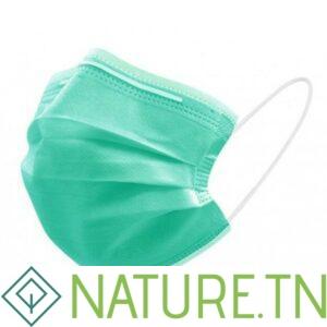 MASQUE CHIRURGICAL ÉLASTIQUE JETABLE VERT