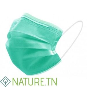 MASQUE CHIRURGICAL ÉLASTIQUE JETABLE VERT