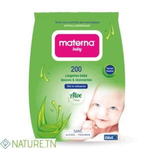 MATERNA LINGETTES BEBE BT/200