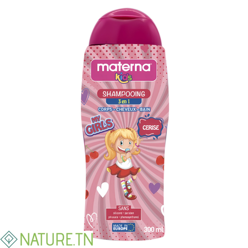 MATERNA SHAMPOOING 3EN1 KIDS CERISE 300ML 2 MATERNA SHAMPOOING 3EN1 KIDS CERISE 300ML 2