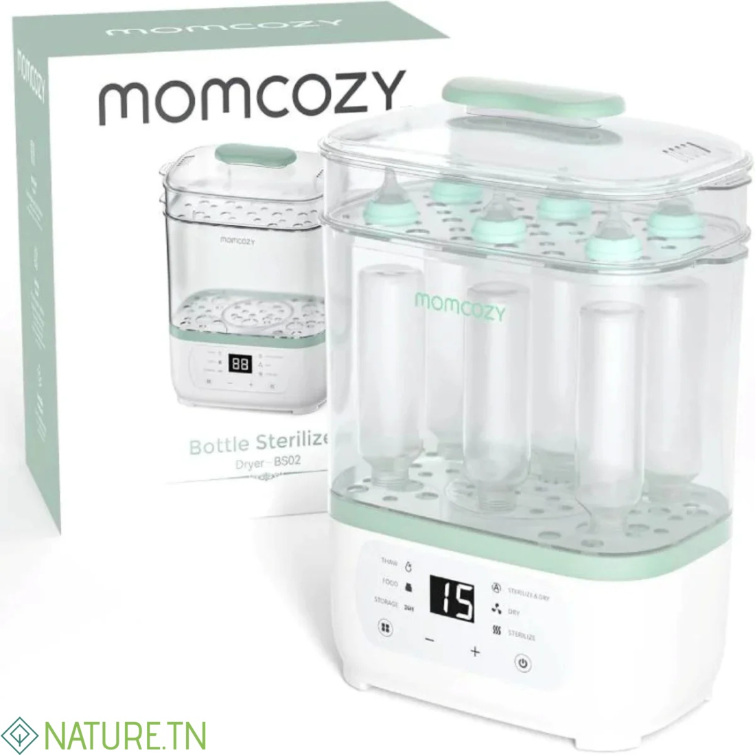 MOMCOZY STERILISATEUR & SECHEUR DE BIBERONS 8-EN-1 3 MOMCOZY STERILISATEUR & SECHEUR DE BIBERONS 8-EN-1