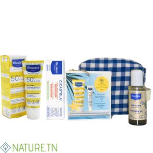 MUSTELA TROUSSE BLEU LAIT SOLAIRE 100ML+CICASTELA CREME REPARATRICE 40ML+GEL LAVANT BIO 45ML (OFFERT)