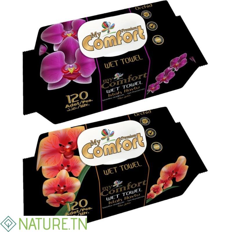 MY COMFORT PREMIUM LINGETTES ORCHIDE 120 PIECES 2 MY COMFORT PREMIUM LINGETTES ORCHIDE 120 PIECES 2
