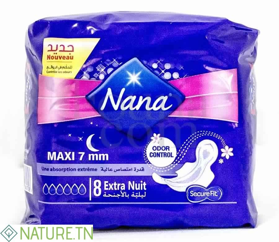 NANA serviette maxi extra nuit 8 pièces 3 NANA serviette maxi extra nuit 8 pièces