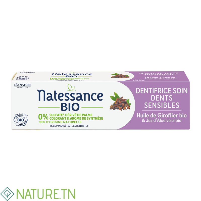 NATESSANCE BIO DENTIFRICE DENTS SENSIBLES 75ML 1 NATESSANCE BIO DENTIFRICE DENTS SENSIBLES 75ML 1