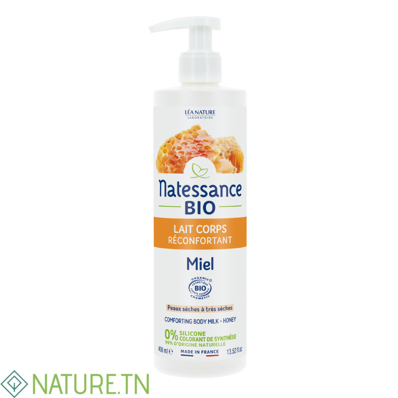 NATESSANCE LAIT CORPS RECONFORTANT MIEL 400ML 3 NATESSANCE LAIT CORPS RECONFORTANT MIEL 400ML