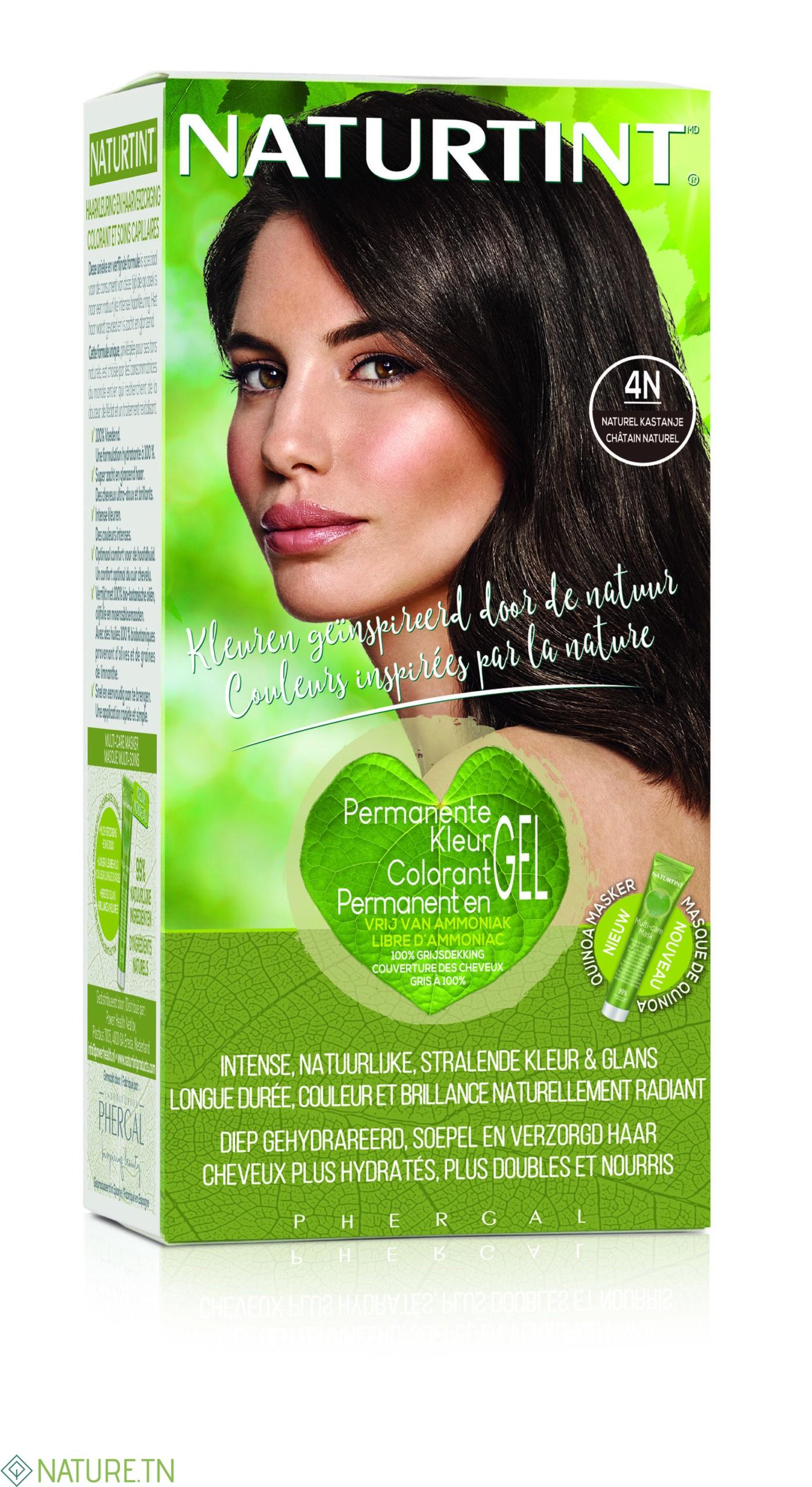NATURTINT COLORATION PERMANANTE 4N CHATAIN NATUREL 170 ML 3 NATURTINT COLORATION PERMANANTE 4N CHATAIN NATUREL 170 ML