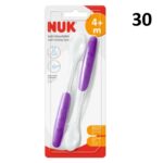 NUK 2 CUILLERES EN SILICONE 4M+