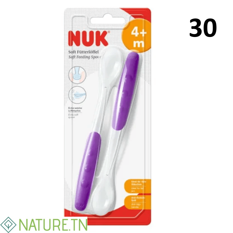 NUK 2 CUILLERES EN SILICONE 4M+ 3 NUK 2 CUILLERES EN SILICONE 4M+