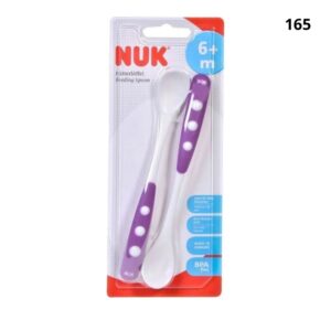 NUK 2 CUILLERES EN SILICONE 6M+
